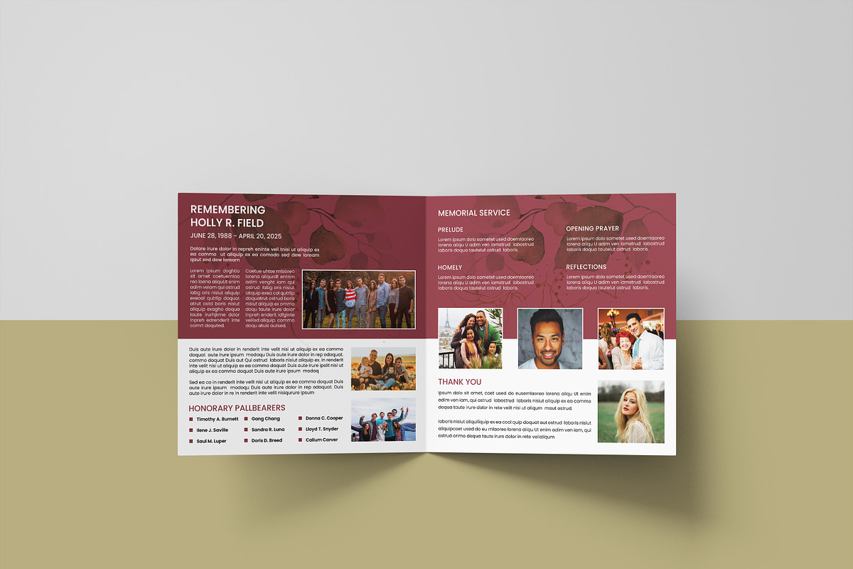 Funeral Program And Prayer Card, a Brochure Template by crazyOWL (Photo 7 of 8)