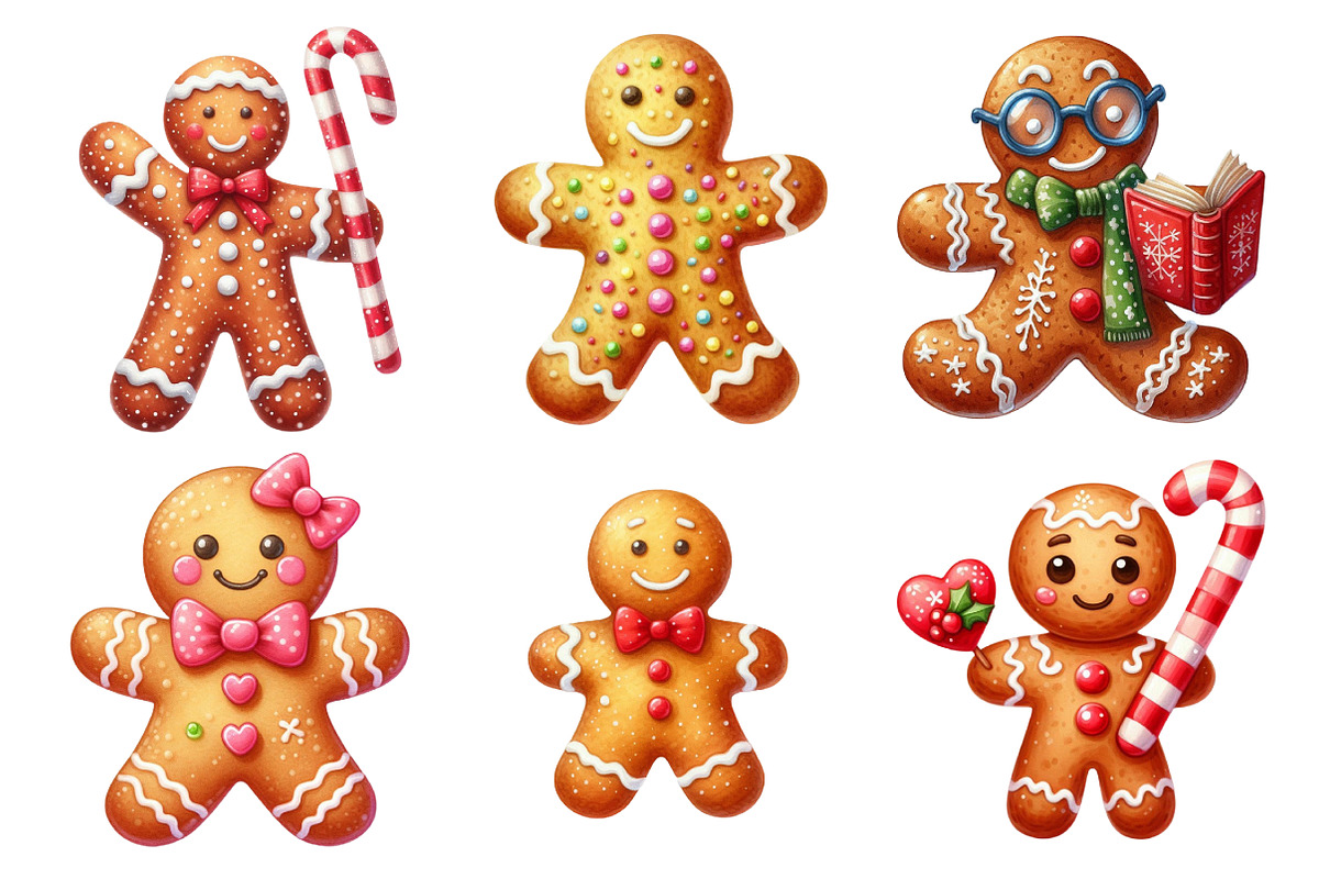 Christmas Gingerbread Man Clipart Bu, an Illustration by Daily.Designs (Photo 4 of 5)