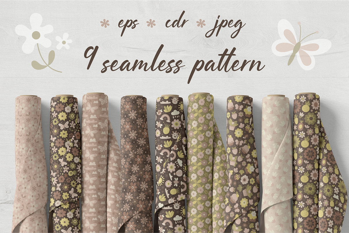 Flowers seamless pattern., a Pattern Graphic by LartGraphics (Photo 1 of 4)