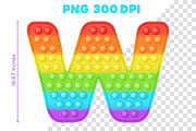 Pop it Rainbow alphabet & numbers, an Education Illustration by VectoriyA (Thumbnail 3 of 3)