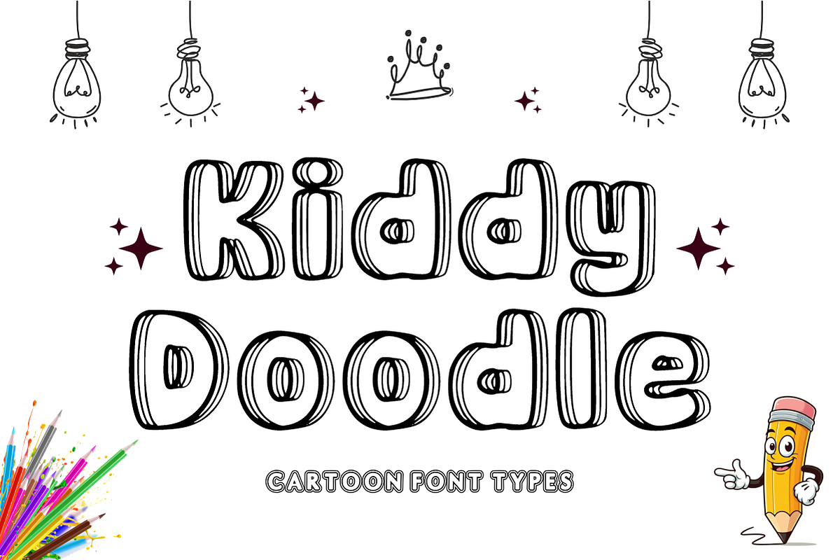 Kiddy Doodle - Display Font, a Sans Serif Font by KiddoGlyphs Studio (Photo 1 of 6)