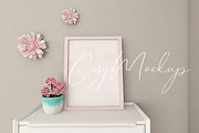 Cute Nursery Wall Frame Mockup., a Print Template by RivusArt (Thumbnail 1 of 3)