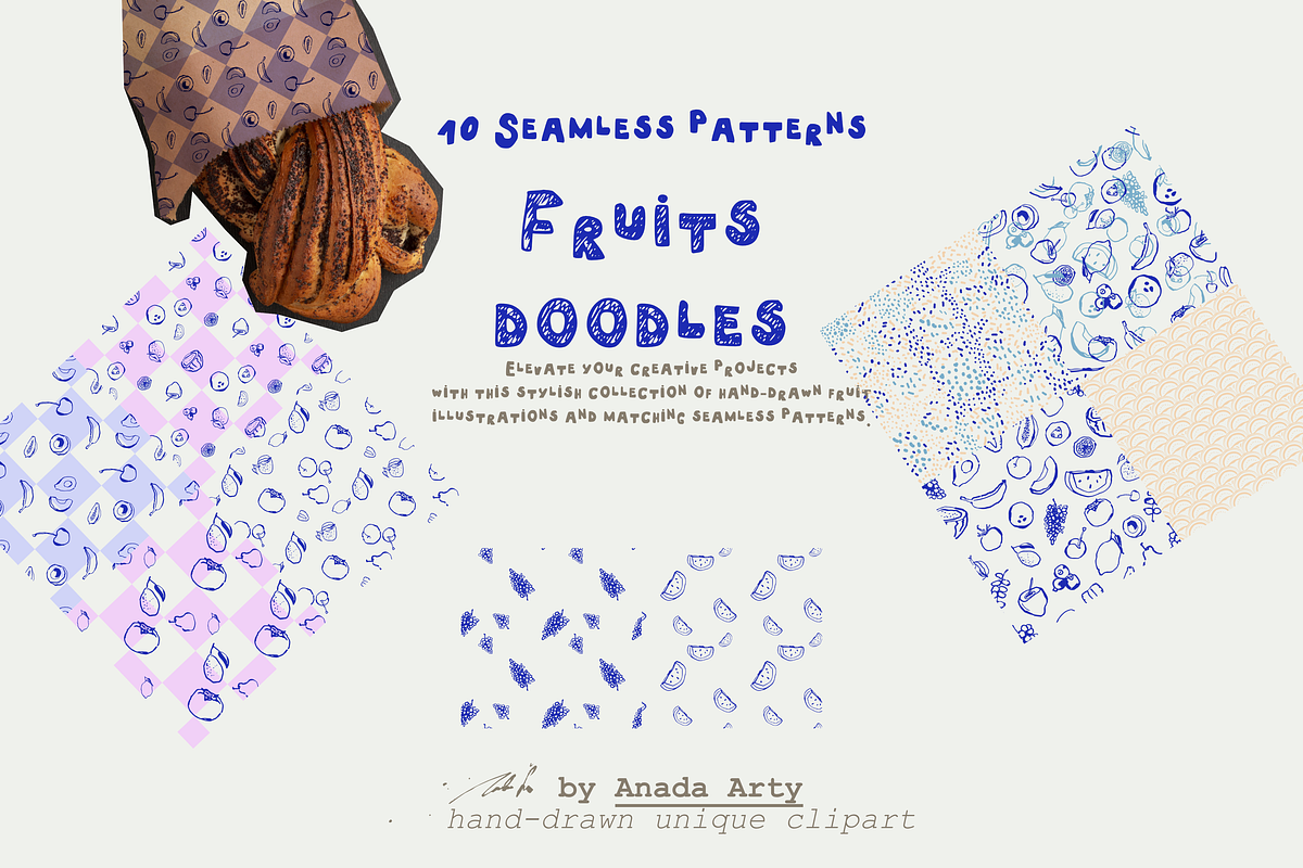Hand drawn fruits collection, a Food Illustration by Anada Arty (Photo 6 of 19)