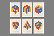 3D Geometry Printable Wall Art Set, a Background Graphic by C Design Studio (Thumbnail 13 of 28)