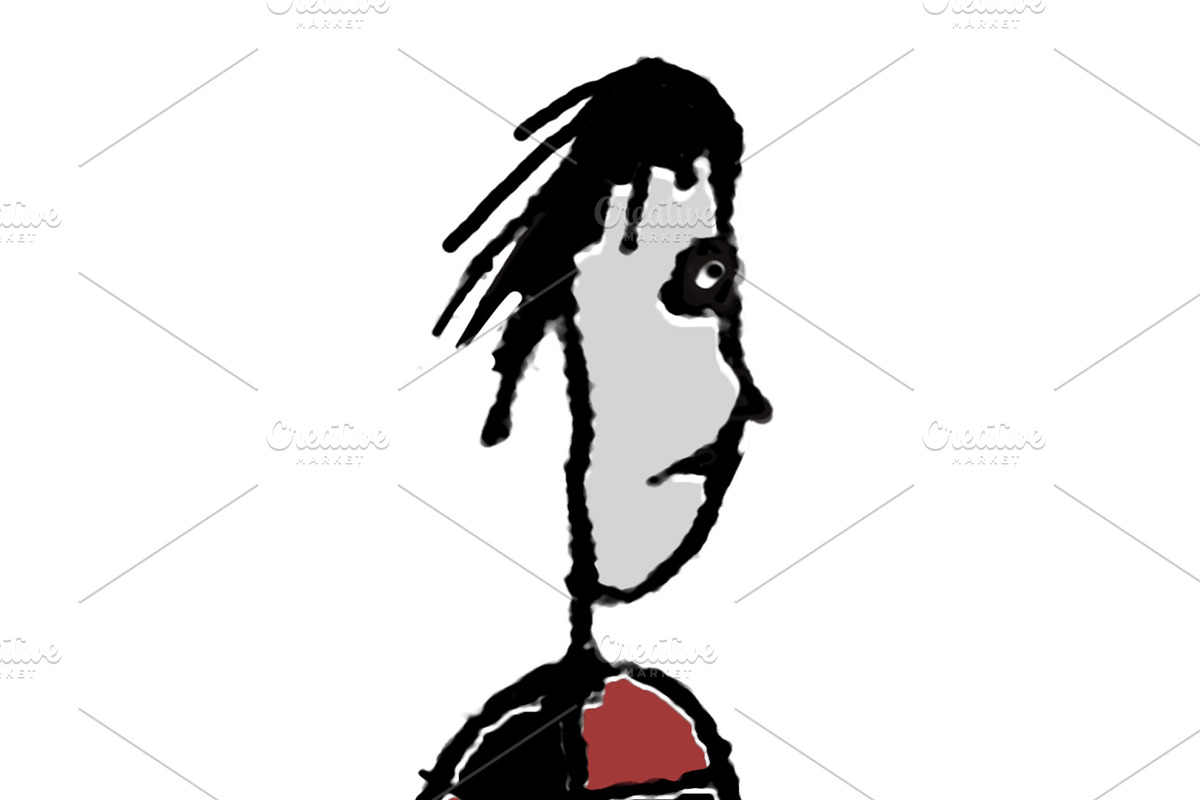 Hand drawn fantasy man character isolated full lenght portrait, a Person Illustration by DanFLCreativo