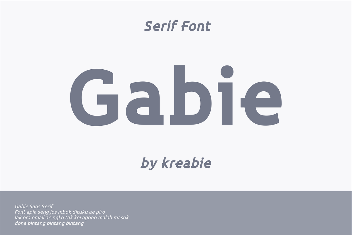 Gabie Sans Serif Font, a Sans Serif Font by Kreabie (Photo 5 of 5)