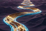 Abstract Glowing Light Streams, a Decorative Illustration by StockVerse Creative (Thumbnail 4 of 4)