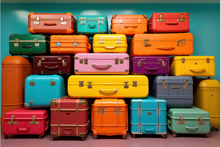 Lightweight Colorful travel suitcase, a Holiday Photo by Ylivdesign
