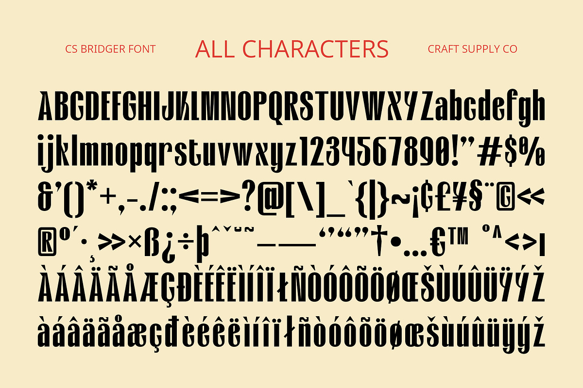CS Bridger – Bold Font, a Sans Serif Font by Craft Supply Co. (Photo 8 of 8)