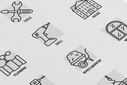 Construction | 16 Thin Line Icons, an Outline Icon by Alex Blogoodf (Thumbnail 8 of 11)
