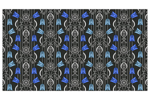 Floral Ornament on Dark Background, a Pattern Graphic by Creative Backgrounds
