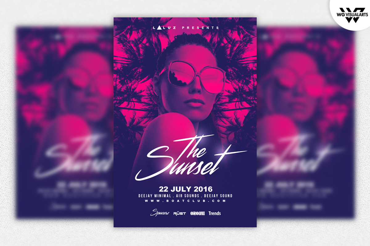 SUMMER TROPICAL Flyer Template, a Flyer Template by WG DESIGN (Photo 1 of 5)