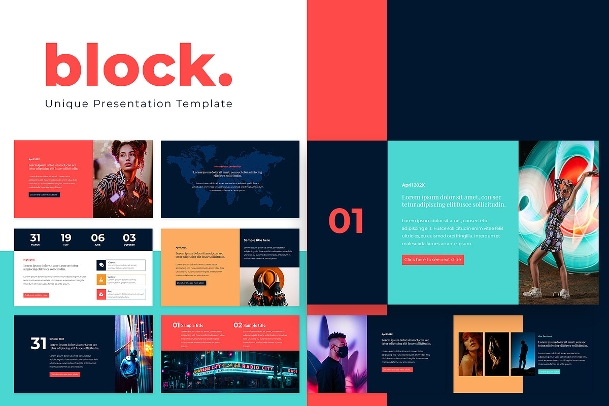 Block Powerpoint Presentation Template