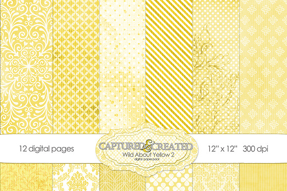 Wild About Yellow Set 2Digital Paper preview 5