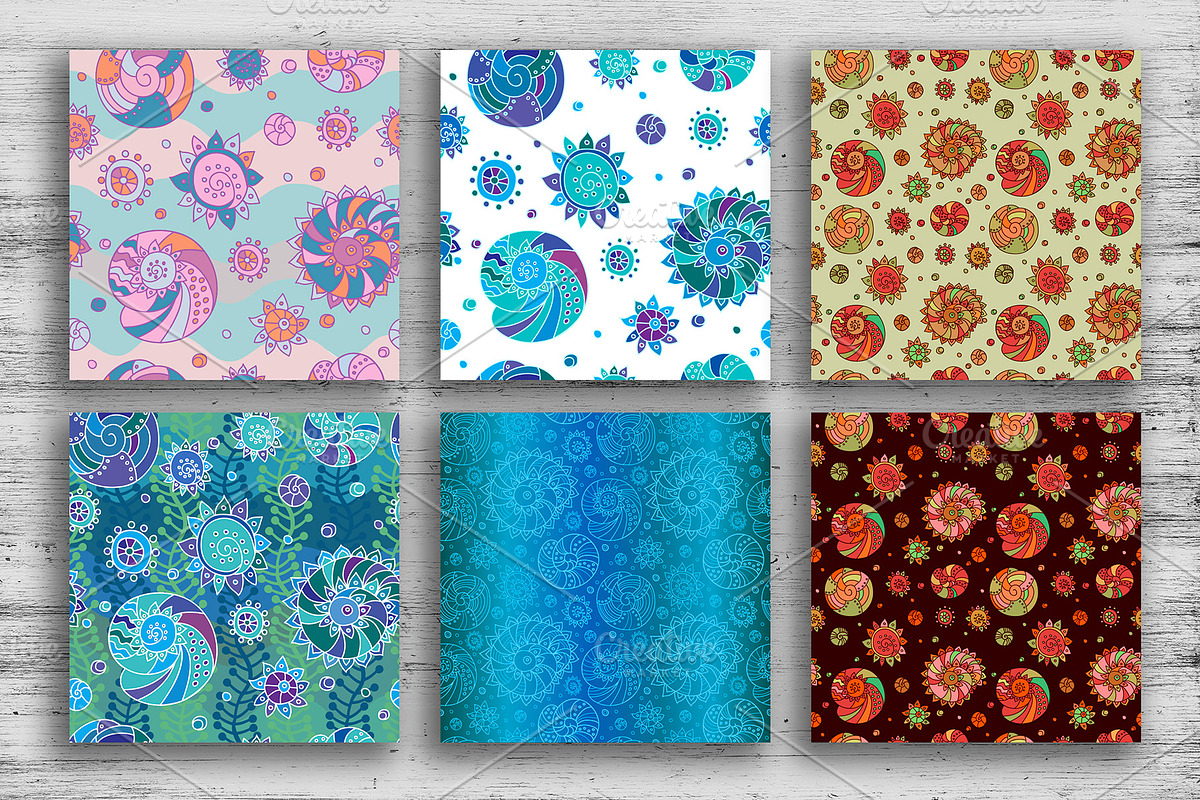 Ocean life | patterns, a Pattern Graphic by Retro Graphic Box (Photo 6 of 8)