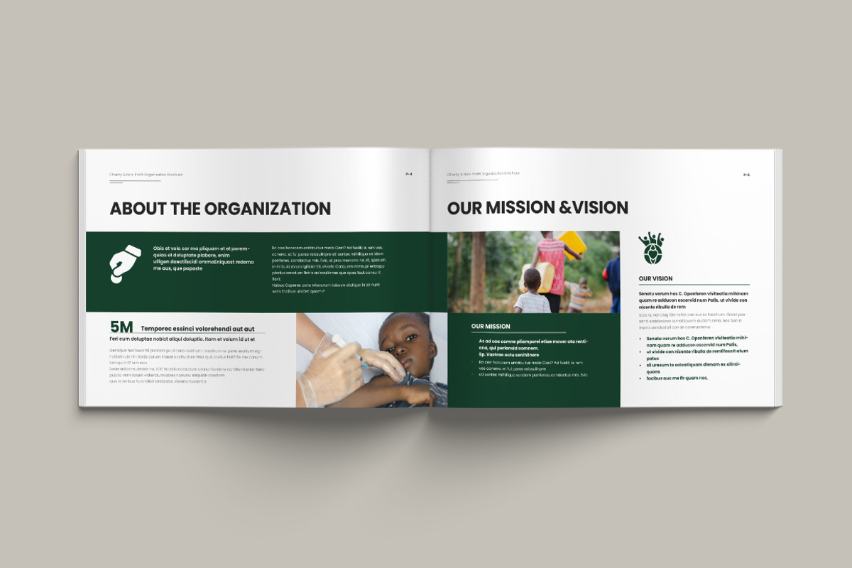 Nonprofit Charity Brochure Landscape, a Brochure Template by Pixelpick (Photo 3 of 9)