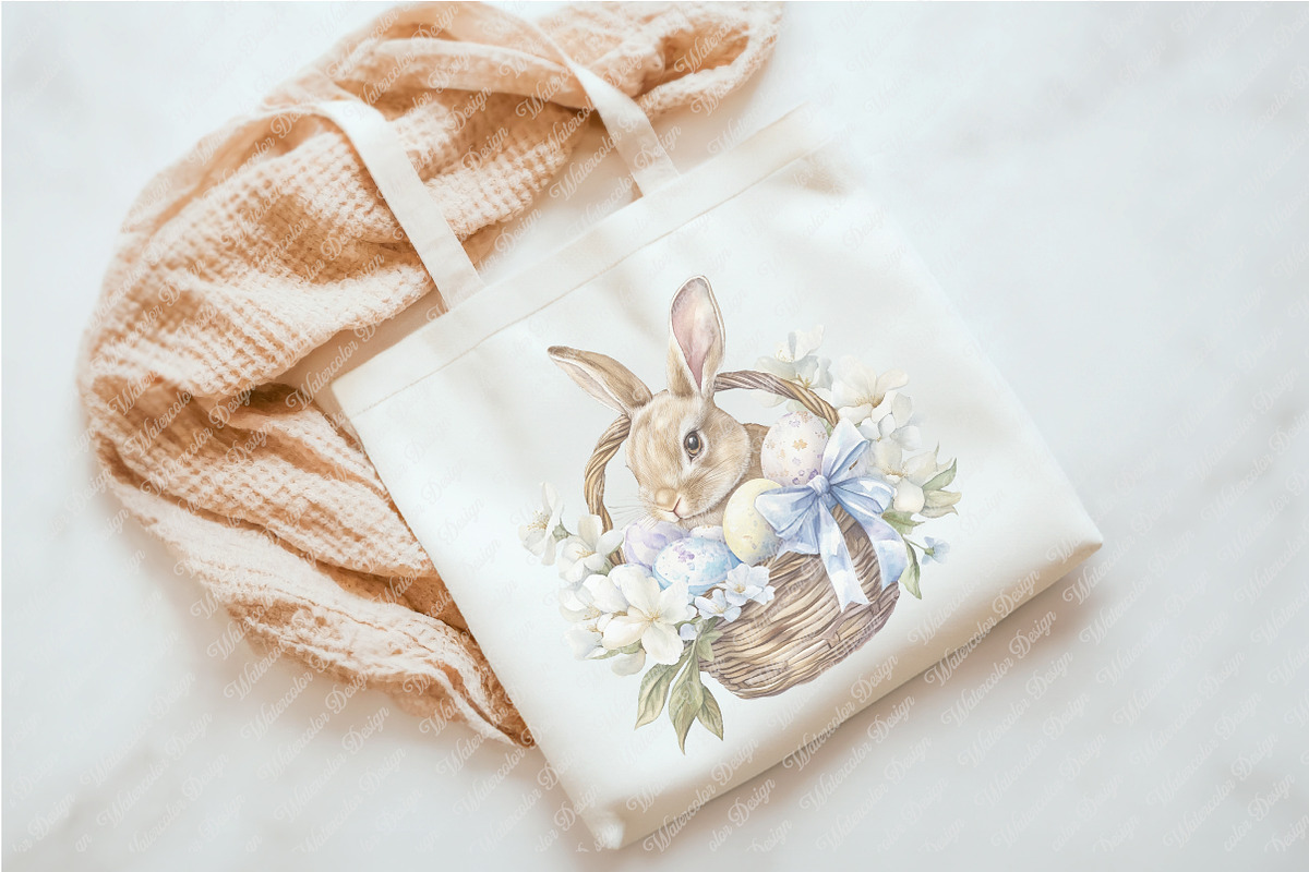 Watercolor Easter Bunny Clipart, an Illustration by Watercolor design (Photo 6 of 11)