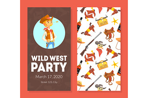 Wild West Party Invitation Card