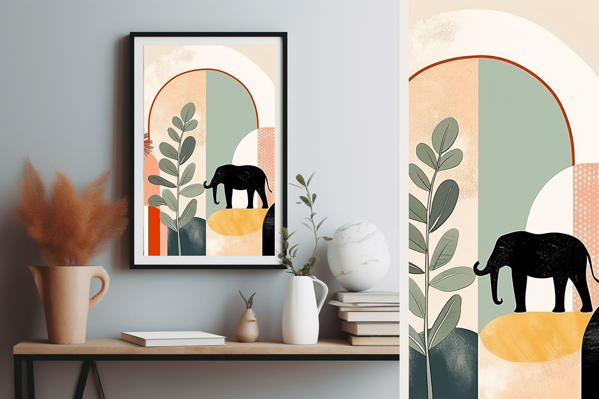 12 light green beige boho art print, a Decorative Illustration by ARTOZEN DIGITAL (Photo 3 of 13)