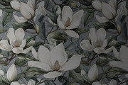 WHITE MAGNOLIA Seamless Pattern 02, a Pattern Graphic by AYAKA Studio Co. (Thumbnail 8 of 8)
