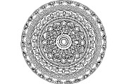 Black Floral Mandala Vector Bundle, a Decorative Illustration by Designer_Momina (Thumbnail 10 of 21)
