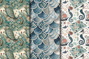 Seamless Pattern Set Marine Fantasy, a Pattern Graphic by Designs by Helen Trupak (Thumbnail 4 of 8)