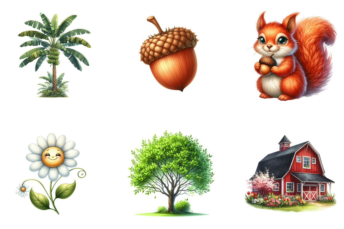 Happy spring clipart, an Illustration by CreationArt (Photo 5 of 7)