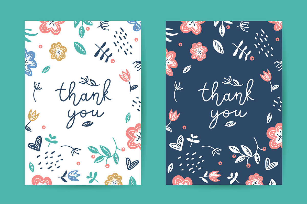 Scandinavian flowers vector bundle, a Texture Illustration by redcollegiya design (Photo 5 of 9)