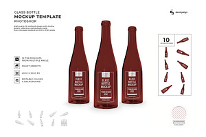 Glass Bottle Packaging Mockup, a Product Mockup by DesignRushMarket