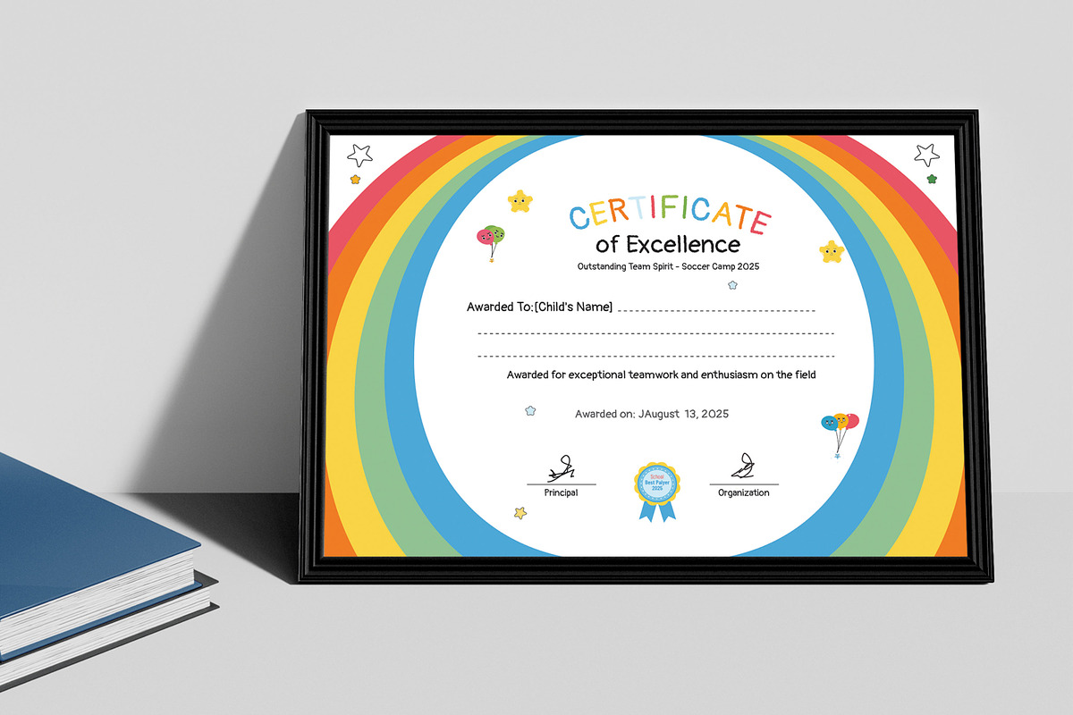 Certificate Template for Children, a Stationery Template by MightyDesign (Photo 1 of 6)