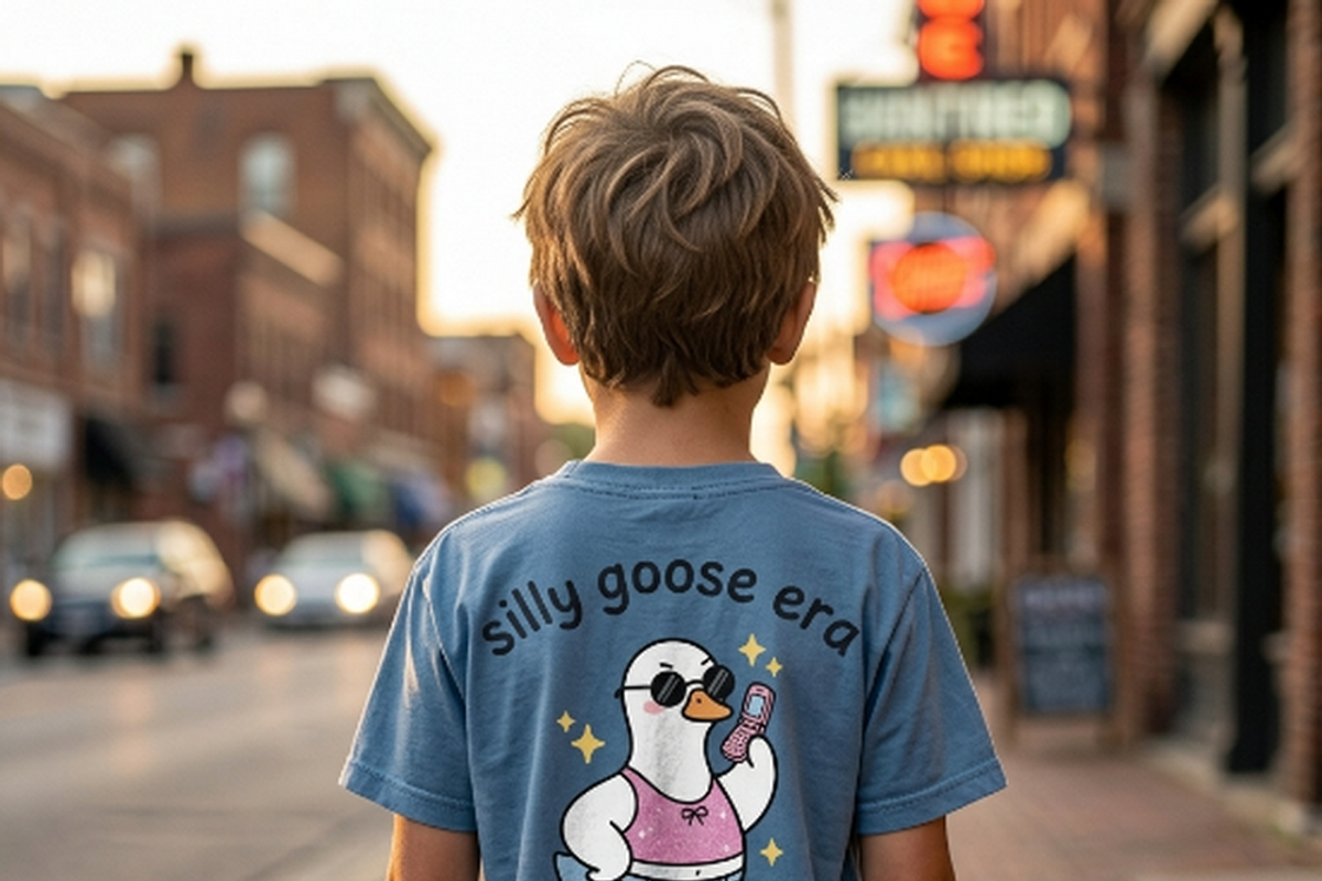 Silly Goose Era Y2K T-Shirt PNG, a Shirt Mockup by Vector Stall (Photo 3 of 15)