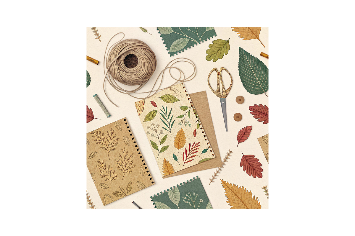 Fall Fiber Studio Seamless Pattern, a Pattern Graphic by FloridPrintables (Photo 4 of 6)