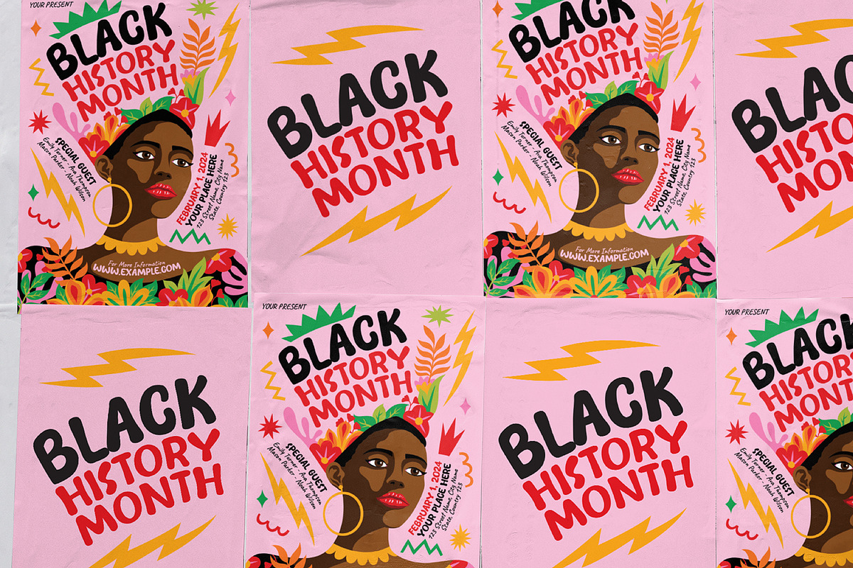 Vibrant Black History Month Flyer, a Flyer Template by The Isian (Photo 2 of 2)