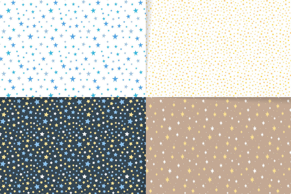 Stars Seamless Patterns, a Pattern Graphic by PixMarket (Photo 7 of 8)