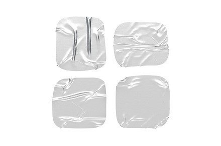 Square Sticker Tape Set 3D Model, an Object 3D Model by rebrandy