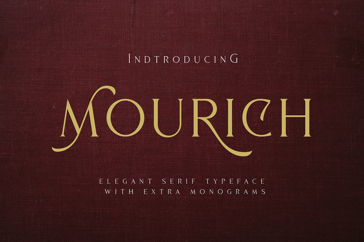 Mourich Elegant Font | With Extra, a Serif Font by Arterfak Project (Photo 10 of 11)