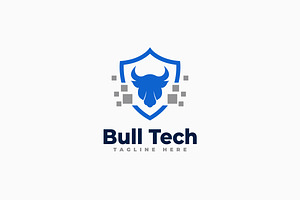 Bull Technology Logo Template, a Branding & Logo Template by Zeer Graphic