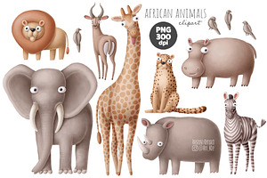 Little Safari Clipart Set