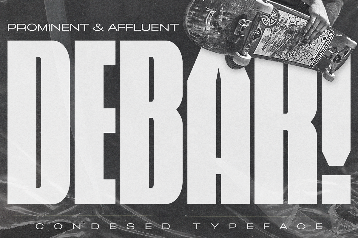 Debar - Display Font, a Sans Serif Font by Prominent & Affluent (Photo 1 of 13)