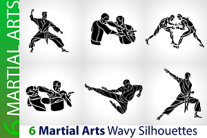 Martial Arts Karate MMA Silhouettes