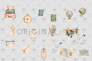 Travel Baby Shower Clipart, a Decorative Illustration by BigCakeBee (Thumbnail 3 of 4)