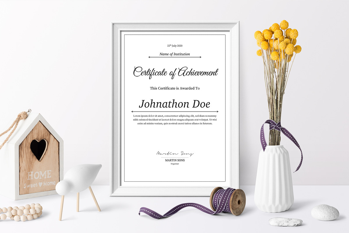 Clean Certificate Template, a Templates & Theme by ARP Creation (Photo 3 of 7)