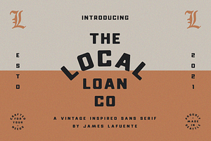 Local Loan Co - A Vintage Sans Serif