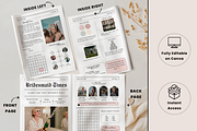 Bridesmaid Proposal Newspaper, an Invitation Template by PixelBloomClub (Thumbnail 2 of 6)