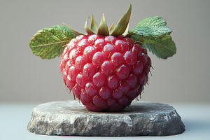 Freshly harvested raspberry resting, a Photo by Tanuart