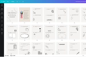 The Drawing Journal Canva Template