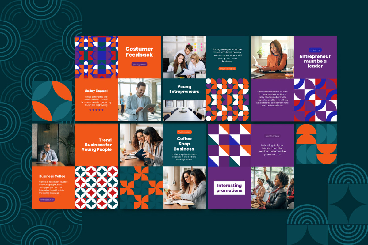 Pattern Geometric Canva Template, a Social Media Template by Brandearth RRGraph (Photo 5 of 8)