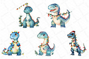 Christmas Funny Dinosaur Clipart Bun, an Illustration by DreamPrint404 (Thumbnail 2 of 6)