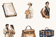Watercolor Old Money Couple Clipart, a Person Illustration by BusyDaydesign (Thumbnail 6 of 9)