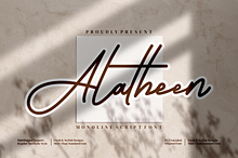 Alatheen Monoline Script style font